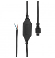 Шнур питания для уличных гирлянд с эффектом мерцания/постоянного свечения (без вилки) 3А, цвет провода черный, IP65