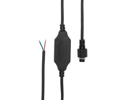 Шнур питания для уличных гирлянд с эффектом мерцания/постоянного свечения (без вилки) 3А, цвет провода черный, IP65