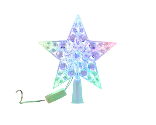 Фигура светодиодная Звезда на елку цвет: RGB, 10 LED, 17 см, 230 В