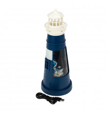 Декоративный светильник Маяк синий с конфетти и подсветкой, с зарядкой от USB