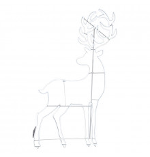 Фигура световая Сказочный олень из гибкого неона, 180х110 см, 2400 LED