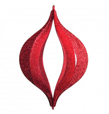 Елочная фигура Сосулька складная 3D, 51 см, цвет красный