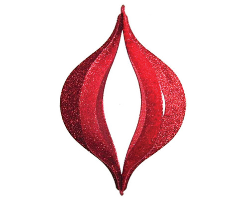 Елочная фигура Сосулька складная 3D, 51 см, цвет красный