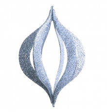 Елочная фигура Сосулька складная 3D, 51 см, цвет серебряный