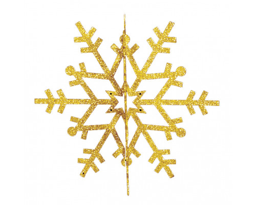 Елочная фигура Снежинка резная 3D, 61 см, цвет золотой