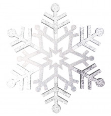 Елочная фигура Снежинка резная, 81 см, цвет серебряный