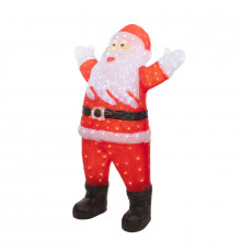 Акриловая светодиодная фигура Приветствующий Санта Клаус 120 см, 320 светодиодов