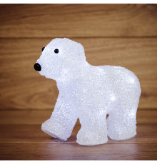 Акриловая светодиодная фигура Медвежонок 18 см, 4,5 В (3хАА), 16 светодиодов