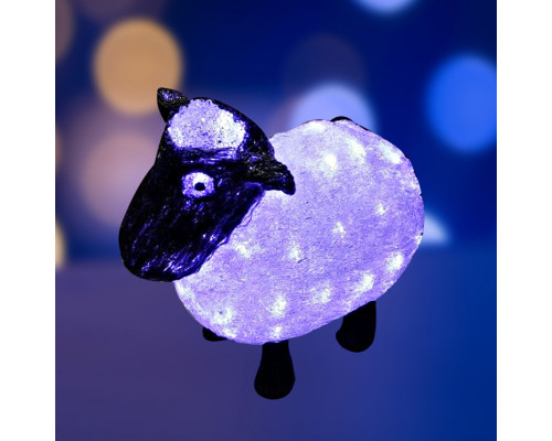Акриловая светодиодная фигура Овца 30 см, 56 светодиодов