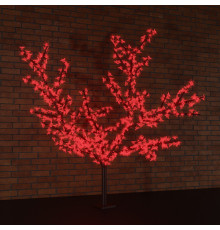 Светодиодное дерево Сакура, H=1,5м, D=1,8м, 864 диода, КРАСНЫЙ